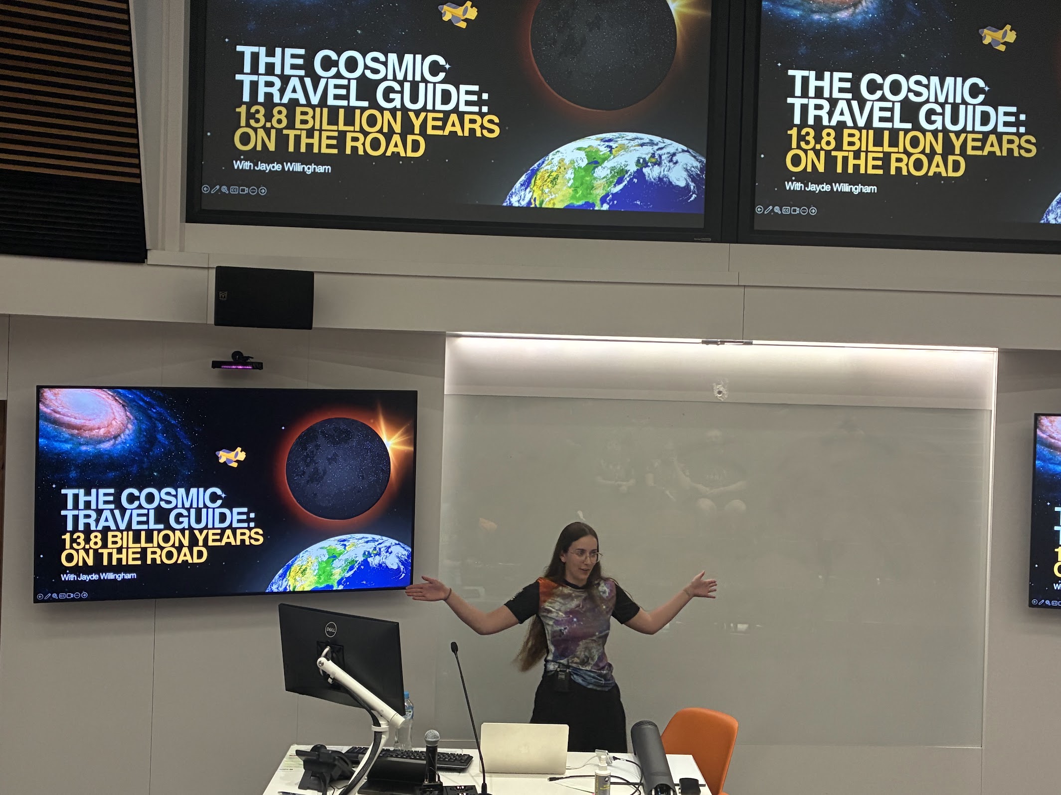 Me Presenting my talk at Astronomy Open Night